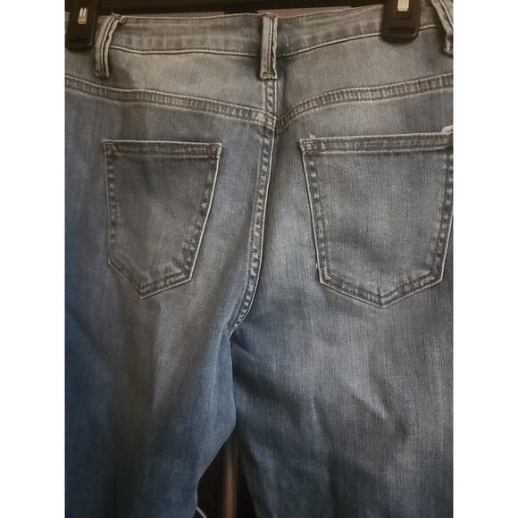 NWT JOA Just One Answer Cropped Jeans High Rise Raw Hem Med Wash Womens 27 A123 - Picture 5 of 5